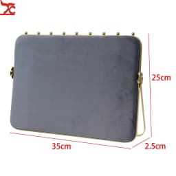 Gray Velvet Jewelry Display Rack Earrings Necklace Small Ornaments Storage Tray Ab Double-Sided Series Hanging Rack Window Props