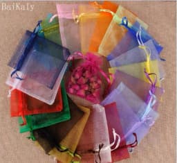 500pcs/lot Organza Gift Bags Pouches 7x9cm Small Organza Bag Pouch Favor Wedding Party Christmas Gift Bag Jewelry Packaging Bags