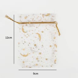 50pcs/lot 7x9cm 9x12cm Heart Star Organza Jewelry Packaging Pouches Bags Christmas Drawstring Bag For Wedding Gift Jewelry Pouch