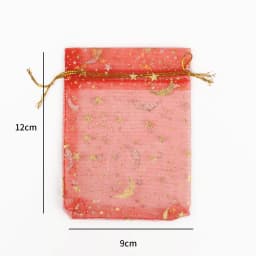 50pcs/lot 7x9cm 9x12cm Heart Star Organza Jewelry Packaging Pouches Bags Christmas Drawstring Bag For Wedding Gift Jewelry Pouch