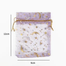 50pcs/lot 7x9cm 9x12cm Heart Star Organza Jewelry Packaging Pouches Bags Christmas Drawstring Bag For Wedding Gift Jewelry Pouch