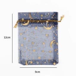 50pcs/lot 7x9cm 9x12cm Heart Star Organza Jewelry Packaging Pouches Bags Christmas Drawstring Bag For Wedding Gift Jewelry Pouch
