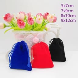 10pcs Velvet Pouch Jewellery Bag Pouches Velvet Bag Drawstring Jewelry Packaging Display Bags Jewelry Bags Pouch 5x7 7x9 9x12cm
