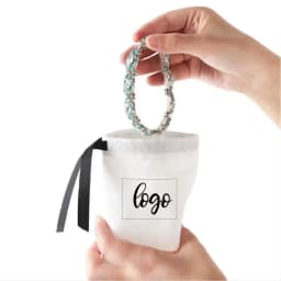 100pcs White Jewelry Cotton Bags with Ribbon Handmade Drawstring Bags Birthday Wedding Birthday Newborn Sack Gift Packing Pouch