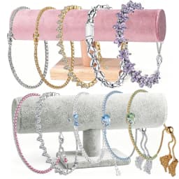 2026 New 925 Silver Purple Plant Bee Specimen Women's Tennis Adjustable Bracelet Display Tool DIY Exquisite Charm Jewelry