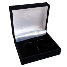 Wholesale Black Velvet Cufflinks Gift Box Men Shirt Cufflinks Gemelos Carrying Case Cuff Link Tie Clip Boxes 70x80mm