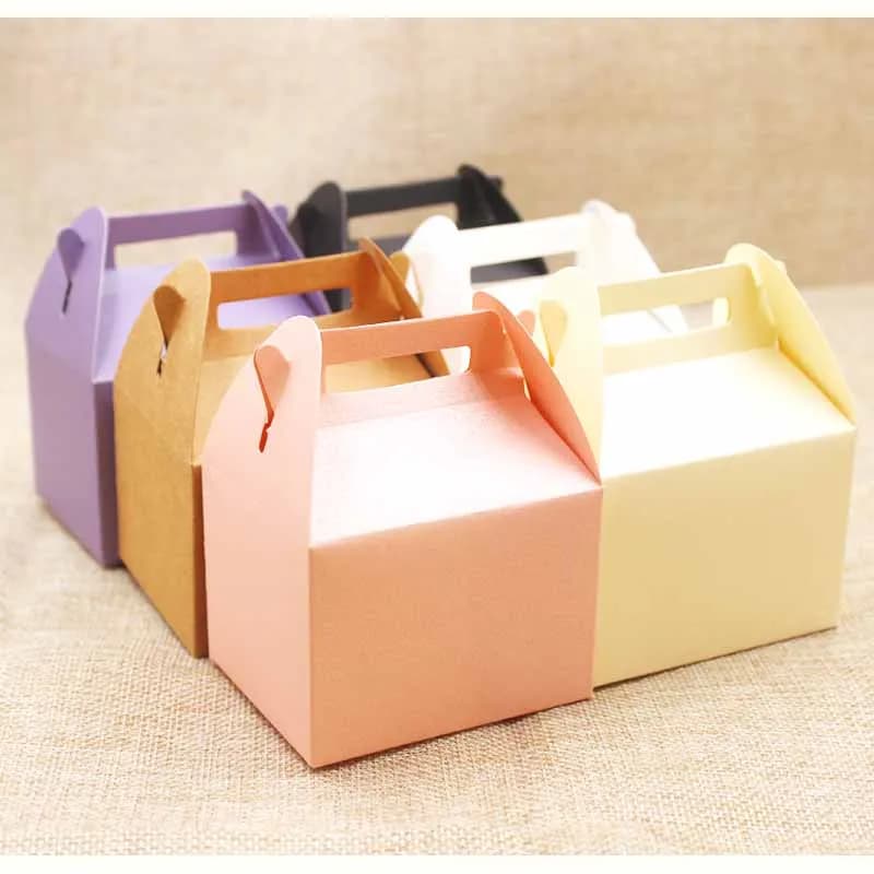 DIY Blank Paper Gift Box. Multi Color Candies/Wedding Favor Display Package Box. Kraft/Pink/Purple Gift Package Box 10 Pcs Per L