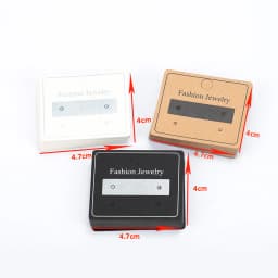 50pcs 4.7x4cm Earrings Display Card Kraft Paper Cards Packaging Hang Tag Ear Studs Cardboard Holder for Jewelry Sale Price Tag