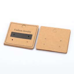 50pcs 4.7x4cm Earrings Display Card Kraft Paper Cards Packaging Hang Tag Ear Studs Cardboard Holder for Jewelry Sale Price Tag