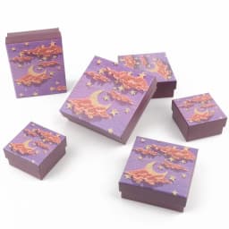 1PCS Purple Craft Paper Drawer DIY Jewelry Box Ring Earring Necklace Bracelet Gift Packaging Boxes for Wedding Birthday Party