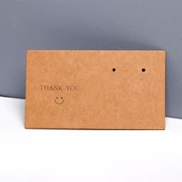 50PCS 8.9X5CM Stud Earrings Holder Thank You Cards For Small Business Jewelry Display Cardboard DIY Packages Wholesale Supplies
