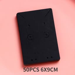 50PCS 6x9cm Black Necklace Display Cards For Earrings Sets Blank Jewelry Holder Cardboard Small Businesses Packaging Supplies