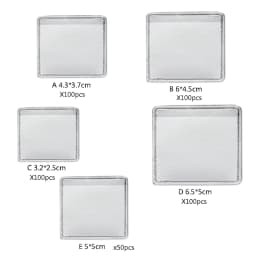 100x Self-Adhesive Necklace Chain Pockets Plastic Label Holders Clear Pocket Sleeves for Hold Loose Chain Jewelry Supply