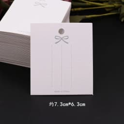 50pcs White Packing Paper Cards Hairclips Hairpin Display Card for DIY Girls Hair Jewelry Display Packaging Card Retail Tag