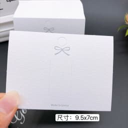 50pcs White Packing Paper Cards Hairclips Hairpin Display Card for DIY Girls Hair Jewelry Display Packaging Card Retail Tag