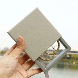 PE Film Jewelry Storage Box Travel Earrings Ring Bracelet Organizer Gift Box Paper Drawer Anti-oxidation Jewelry Packaging Box