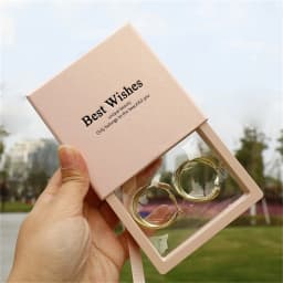 PE Film Jewelry Storage Box Travel Earrings Ring Bracelet Organizer Gift Box Paper Drawer Anti-oxidation Jewelry Packaging Box