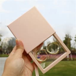 PE Film Jewelry Storage Box Travel Earrings Ring Bracelet Organizer Gift Box Paper Drawer Anti-oxidation Jewelry Packaging Box
