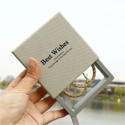 PE Film Jewelry Storage Box Travel Earrings Ring Bracelet Organizer Gift Box Paper Drawer Anti-oxidation Jewelry Packaging Box