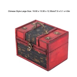 Vintage Jewelry Box Organizer Wooden Retro European Style Antique Trinkets Sundries Box Jewelry Storage Case Mother's Day Gift