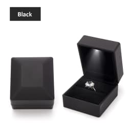 GENENIC LED Jewelry Ring Box Luxury Velvet Earrings Organizer Box for Proposal Engagement Wedding Ring Box Luminous Gift Box