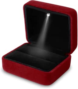 GENENIC LED Jewelry Ring Box Luxury Velvet Earrings Organizer Box for Proposal Engagement Wedding Ring Box Luminous Gift Box
