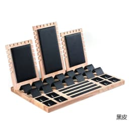 Set Jewelry Display Tray for Exhibitor Necklace Earring Rings Organizer Props Beautiful Pink Fabric Jewelry Showcase Frame
