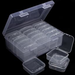 1PC Transparent Plastic Dust-proof Storage Box Multifunctional Storage Box For Small Jewelry Nail Art Perler Beads Organization