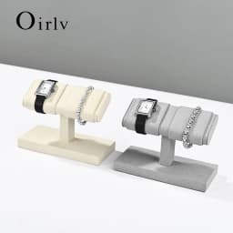 Oirlv Wrist Watch Stand Microfiber Watch Storage Rack Jewelry Bracelet Organizer Rack Bangle Watch Display Holder Showcase Rack