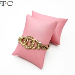 Pink Brushed Leather Jewelry Display Pillow Watch Bracelet Storage Display Pillow Bracelet Necklace Display Pillow