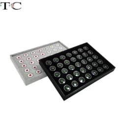Acrylic Transparent Round Bare Diamond Box Jewelry Storage Display Tray Diamond Gem Storage Tray Counter Display Rack