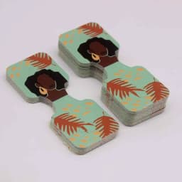 50PCS Jewelry Necklace Headband Display Cards 9.5x3CM Foldable Plant Girls Retail Packing Handmade Price Hang Tags DIY Findings