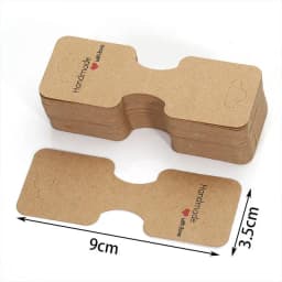 50PCS Jewelry Necklace Headband Display Cards 9.5x3CM Foldable Plant Girls Retail Packing Handmade Price Hang Tags DIY Findings