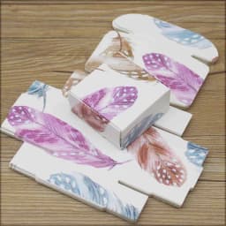 ZerongE Jewelry 10PC DIY THANK YOU Gifts Packag Vintage Kraft Flower Gifts Box Packaging for Wedding Home Party Suppiles