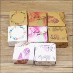 ZerongE Jewelry 10PC DIY THANK YOU Gifts Packag Vintage Kraft Flower Gifts Box Packaging for Wedding Home Party Suppiles