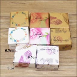 ZerongE Jewelry 10PC DIY THANK YOU Gifts Packag Vintage Kraft Flower Gifts Box Packaging for Wedding Home Party Suppiles