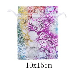 100pcs 7x9cm 9x12cm Coral Bronzing Drawstring Organza Bags Jewelry Packaging Bag Wedding Christmas Gift Bags Jewelry Pouches