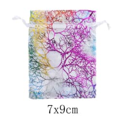 100pcs 7x9cm 9x12cm Coral Bronzing Drawstring Organza Bags Jewelry Packaging Bag Wedding Christmas Gift Bags Jewelry Pouches