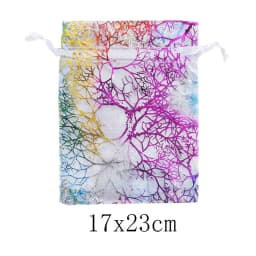 100pcs 7x9cm 9x12cm Coral Bronzing Drawstring Organza Bags Jewelry Packaging Bag Wedding Christmas Gift Bags Jewelry Pouches