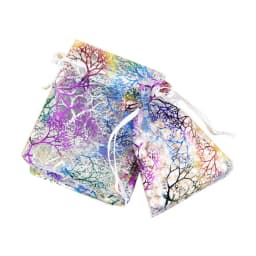 100pcs 7x9cm 9x12cm Coral Bronzing Drawstring Organza Bags Jewelry Packaging Bag Wedding Christmas Gift Bags Jewelry Pouches