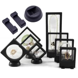 10PCS 20PCS Plastic Jewelry Display Box Stand Racks Round Square Base for Transparent Case Support Bracket