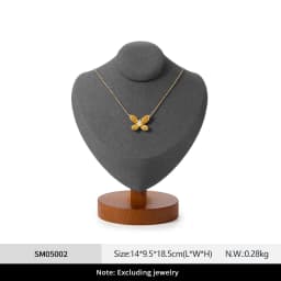 Oirlv Wooden Jewelry Display Stand Ring Earring Necklace Bracelet Watch Jewelry Stand Display Set Solidwood Jewelry Holder Stand