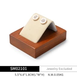 Oirlv Wooden Jewelry Display Stand Ring Earring Necklace Bracelet Watch Jewelry Stand Display Set Solidwood Jewelry Holder Stand
