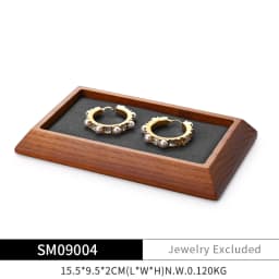 Oirlv Wooden Jewelry Display Stand Ring Earring Necklace Bracelet Watch Jewelry Stand Display Set Solidwood Jewelry Holder Stand