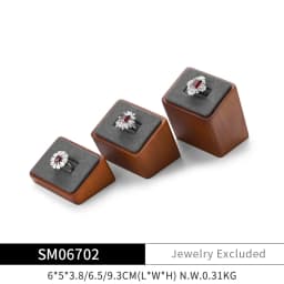 Oirlv Wooden Jewelry Display Stand Ring Earring Necklace Bracelet Watch Jewelry Stand Display Set Solidwood Jewelry Holder Stand