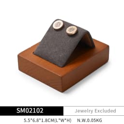 Oirlv Wooden Jewelry Display Stand Ring Earring Necklace Bracelet Watch Jewelry Stand Display Set Solidwood Jewelry Holder Stand