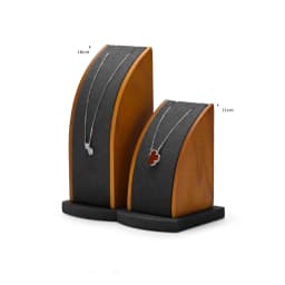 Oirlv Wooden Jewelry Display Stand Ring Earring Necklace Bracelet Watch Jewelry Stand Display Set Solidwood Jewelry Holder Stand