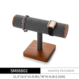 Oirlv Wooden Jewelry Display Stand Ring Earring Necklace Bracelet Watch Jewelry Stand Display Set Solidwood Jewelry Holder Stand
