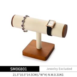 Oirlv Wooden Jewelry Display Stand Ring Earring Necklace Bracelet Watch Jewelry Stand Display Set Solidwood Jewelry Holder Stand