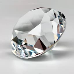 Crystal Clear Paperweight Faceted Cut Glass Giant Diamond Jewelry Decor Craft